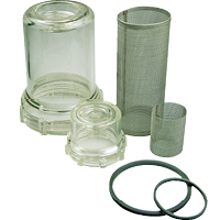 Clear Bowl Inline Strainer Parts